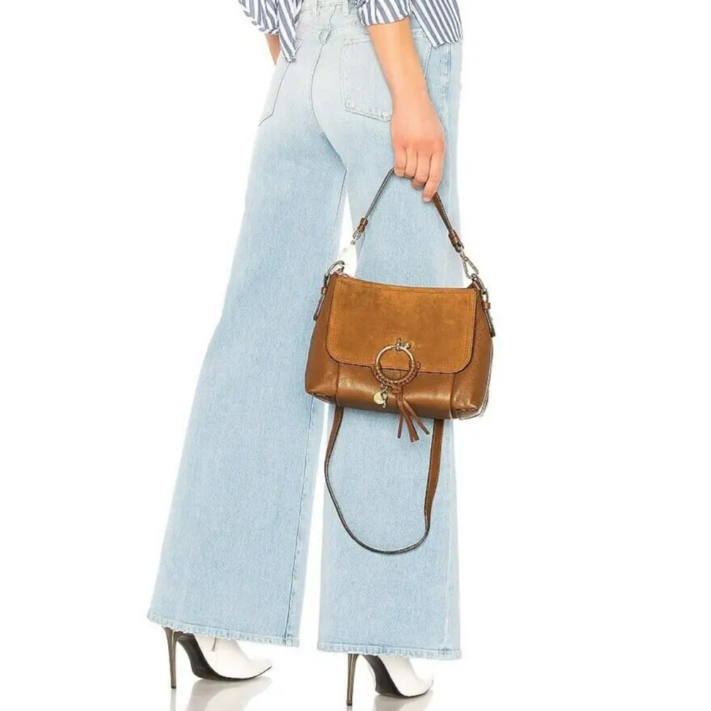 See By Chloe Tan Leather Joan Small Crossbody with Braided Ring - Picture 6 of 17